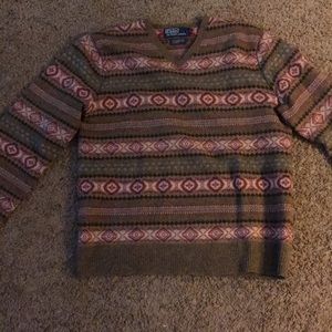 M Polo by Ralph Lauren V Neck Holiday Sweater